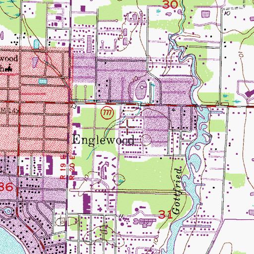 Topographic Map of Gulf Pines Memorial, FL
