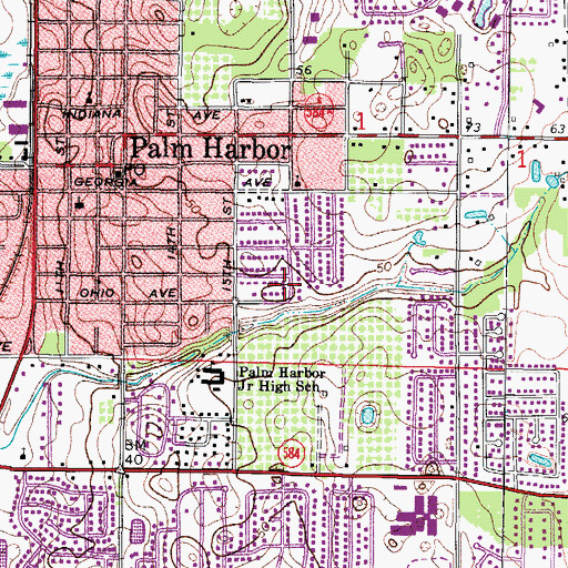 Topographic Map of Parklawn Memory Gardens, FL