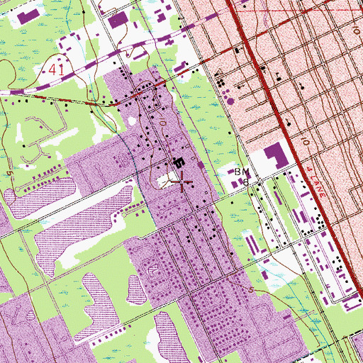 Topographic Map of Greenwood Cemetery, FL