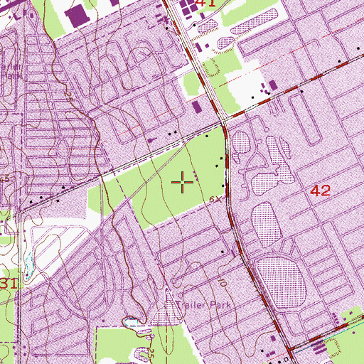 Topographic Map of Sunset Park Cemetery, FL