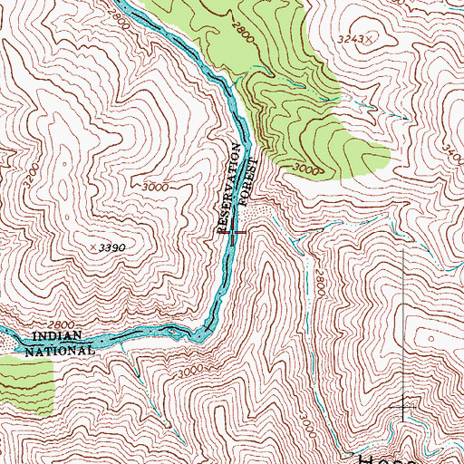 Topographic Map of Hess Canyon, AZ