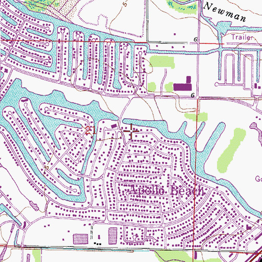 Topographic Map of Apollo Beach, FL