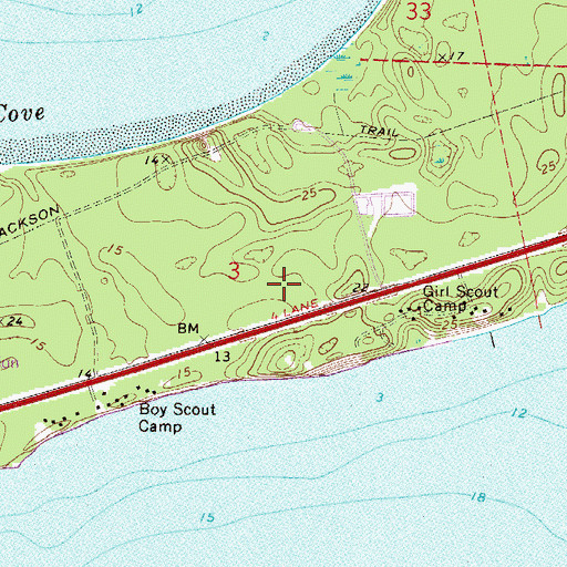 Topographic Map of Holley-Navarre Elementary School, FL