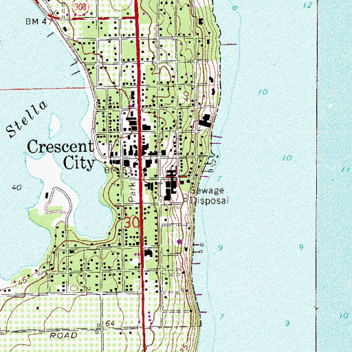 Topographic Map of George C Miller Intermediate School, FL