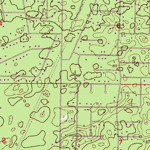 Topographic Map of Shady Hills Elementary School, FL