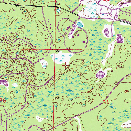Topographic Map of Cypress Elementary School, FL