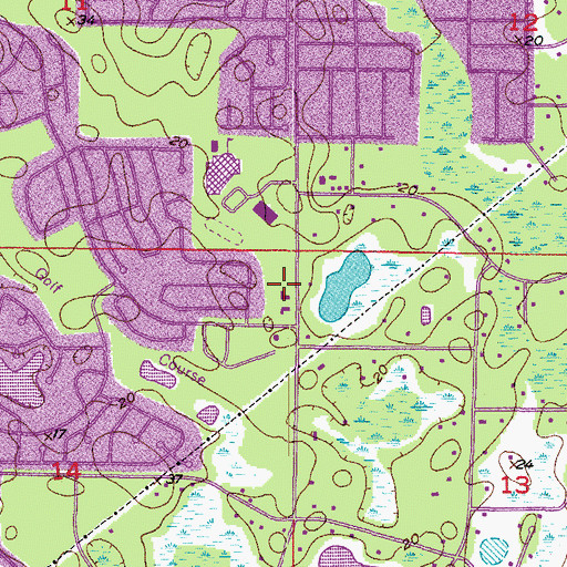 Topographic Map of Schrader Elementary School, FL
