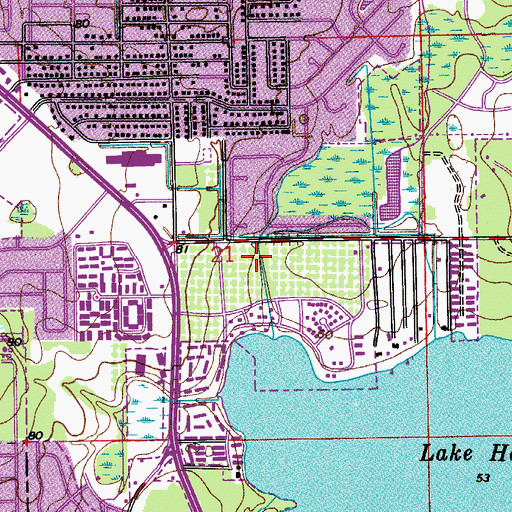 Topographic Map of Fellowship Baptist Church, FL