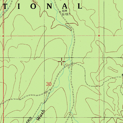 Topographic Map of Hess Wash, AZ