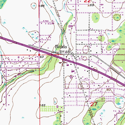 Topographic Map of First Missionary Baptist Church of Bithlo, FL