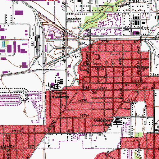 Topographic Map of New Mount Calvary Baptist Church, FL