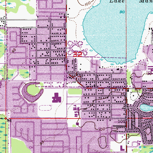 Topographic Map of Mount Calvary Missionary Baptist Church, FL