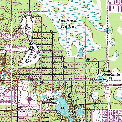 Topographic Map of Liberty Baptist Church, FL