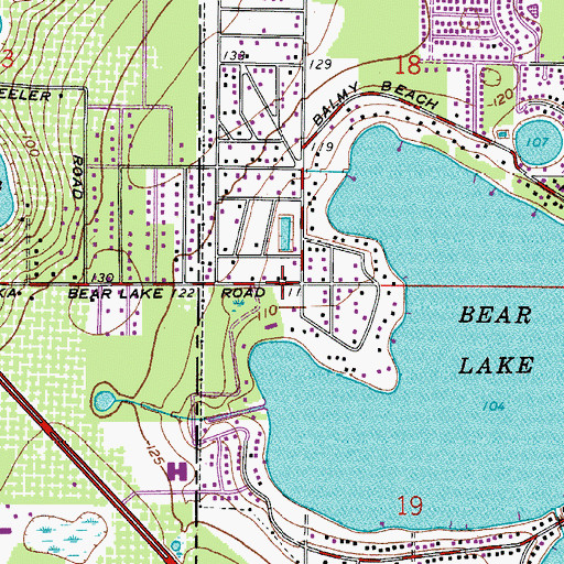 Topographic Map of Lakeside Baptist Church, FL