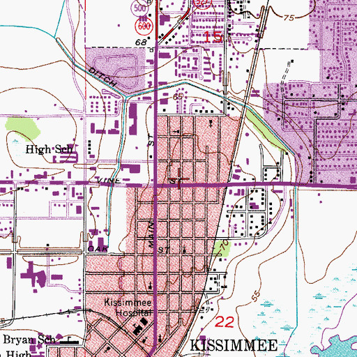 Topographic Map of Gateway Baptist Church, FL