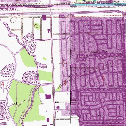 Topographic Map of Woodlands United Methodist Church, FL