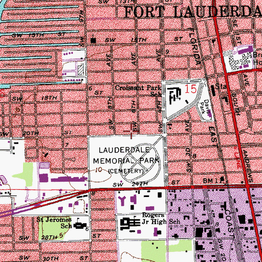 Topographic Map of Saint Nicholas Episcopal Church, FL