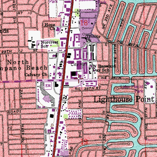 Topographic Map of Saint Philips Episcopal Church, FL