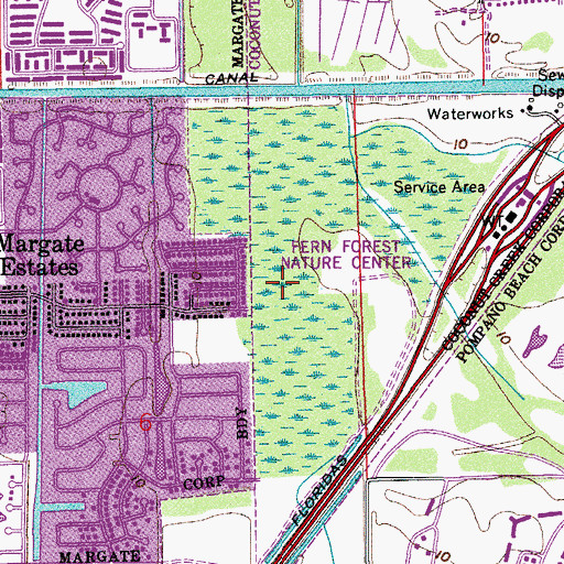 Topographic Map of All Saints Lutheran Church, FL