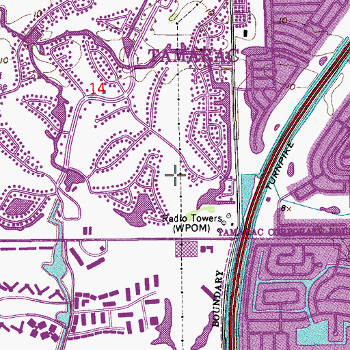 Topographic Map of Church of God, FL