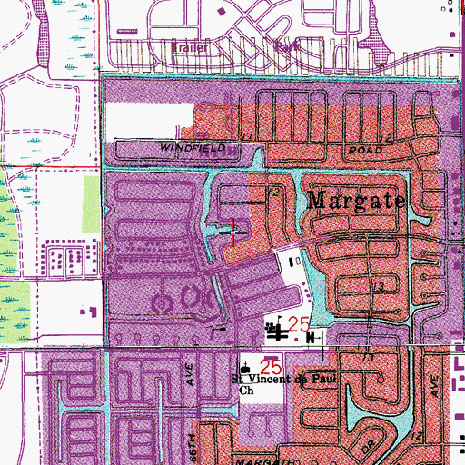 Topographic Map of Prince of Peace Lutheran Church-ALC, FL