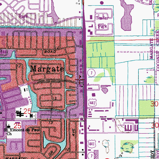 Topographic Map of Abundant Life Christian Centre, FL