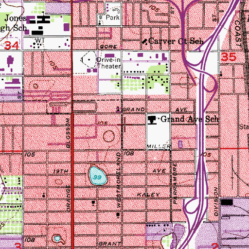 Topographic Map of New Bethel African Methodist Episcopal Church, FL