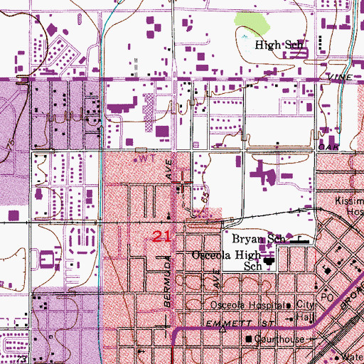 Topographic Map of Saint James African Methodist Episcopal Zion Church, FL