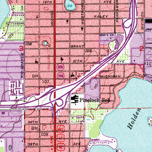 Topographic Map of First Assembly of God, FL
