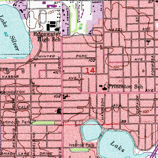 Topographic Map of Anglican Church of the Incarnation, FL