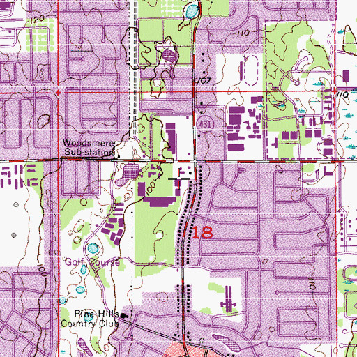 Topographic Map of Radiant Life Assembly of God, FL