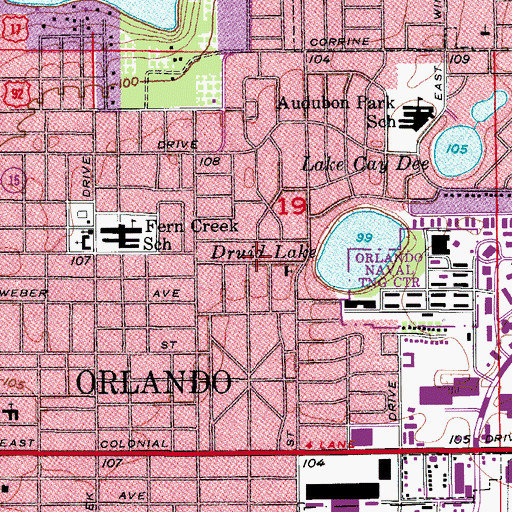 Topographic Map of Faith Baptist Church, FL