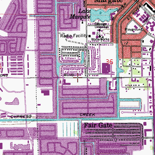 Topographic Map of Calvary Life Tabernacle CPC, FL