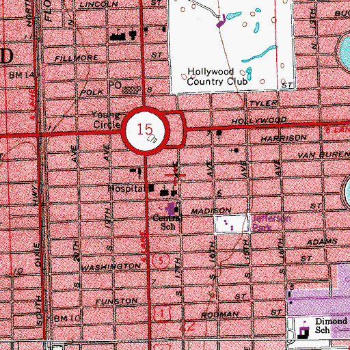 Topographic Map of Zion Lutheran Church-LCA, FL