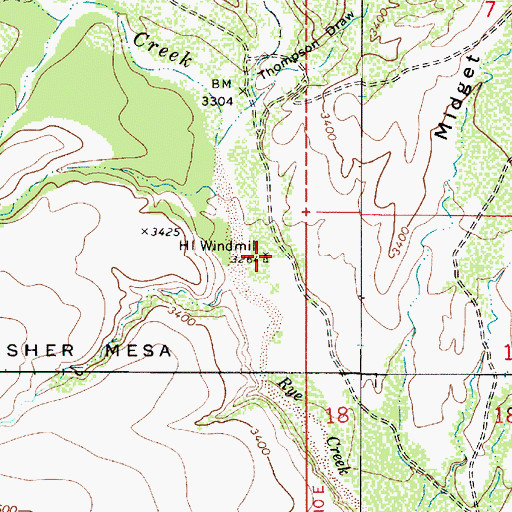 Topographic Map of Hi Windmill, AZ