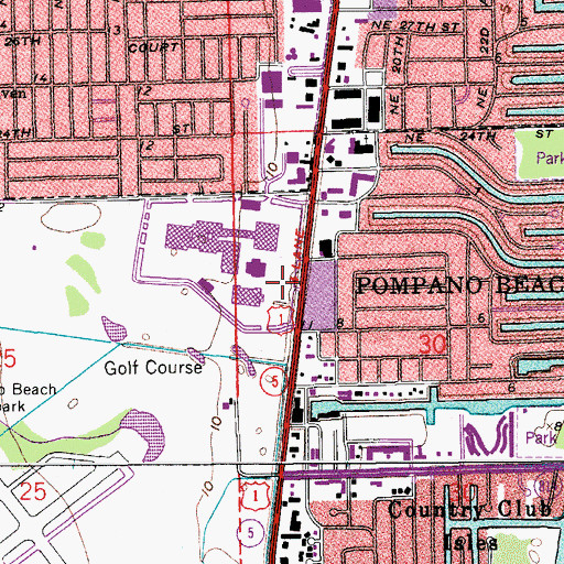 Topographic Map of Saint Paul the Apostle Catholic Church, FL