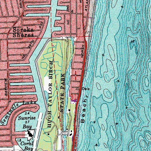Topographic Map of Saint Gabriel Catholic Church, FL