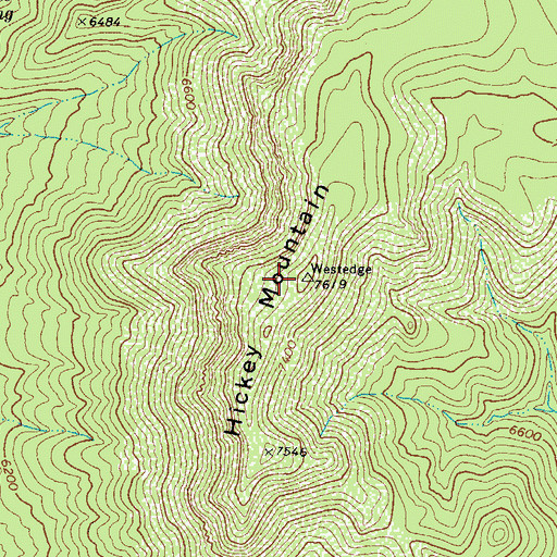 Topographic Map of Hickey Mountain, AZ