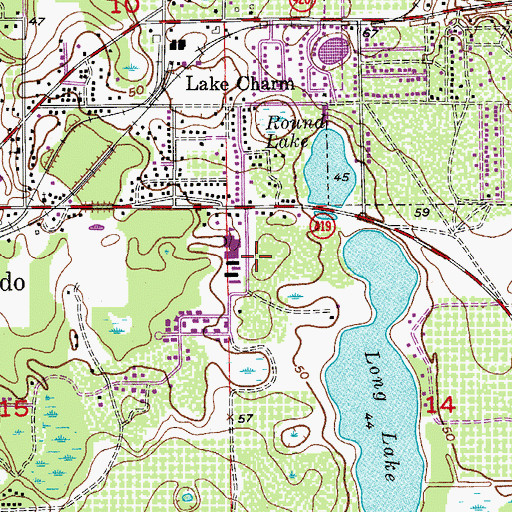 Topographic Map of Jackson Heights Middle School, FL