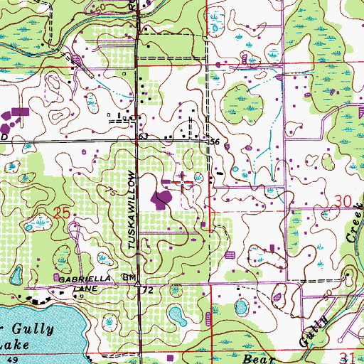 Topographic Map of Tuskawilla Middle School, FL