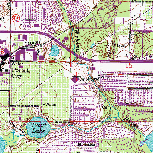 Topographic Map of Spring Lake Elementary School, FL