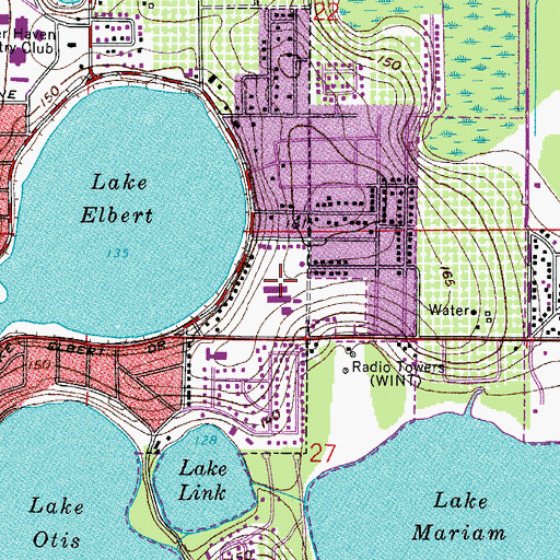 Topographic Map of Elbert Elementary School, FL