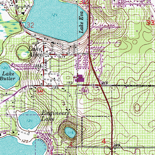 Topographic Map of Alta Vista Elementary School, FL