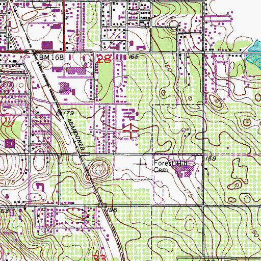 Topographic Map of Shelley S Boone Middle School, FL