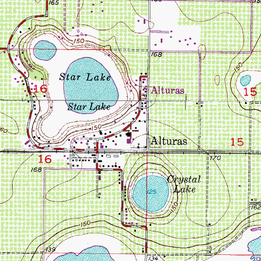 Topographic Map of Alturas Elementary School, FL