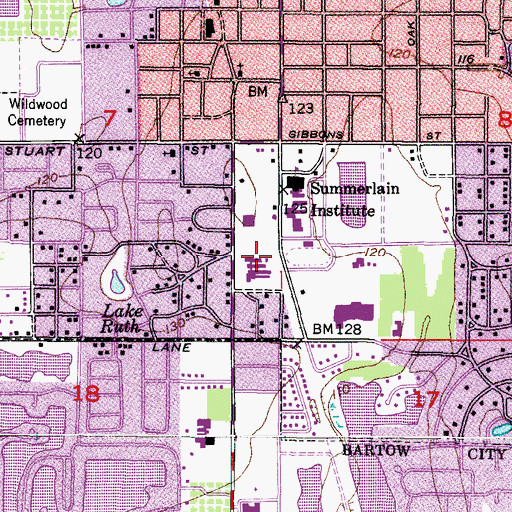 Topographic Map of Floral Avenue Elementary School, FL