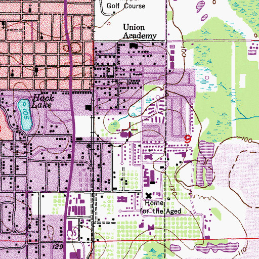 Topographic Map of Gibbons Street Elementary School, FL