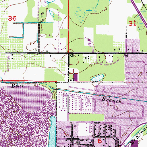 Topographic Map of James E Stephens Elementary School, FL