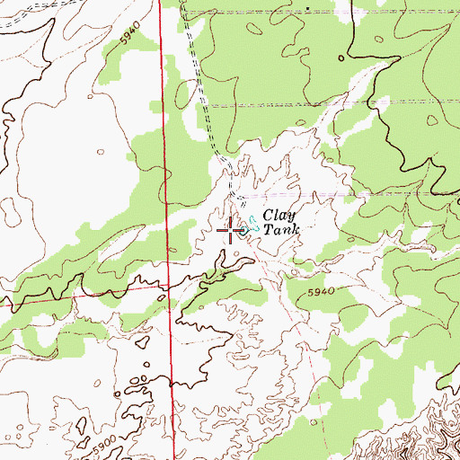 Topographic Map of Clay Tank, AZ