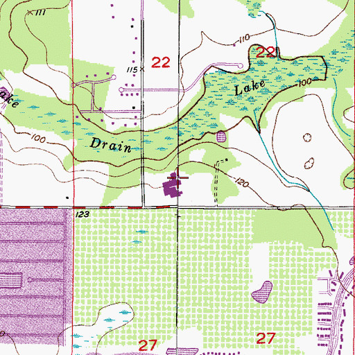 Topographic Map of James W Sikes Elementary School, FL